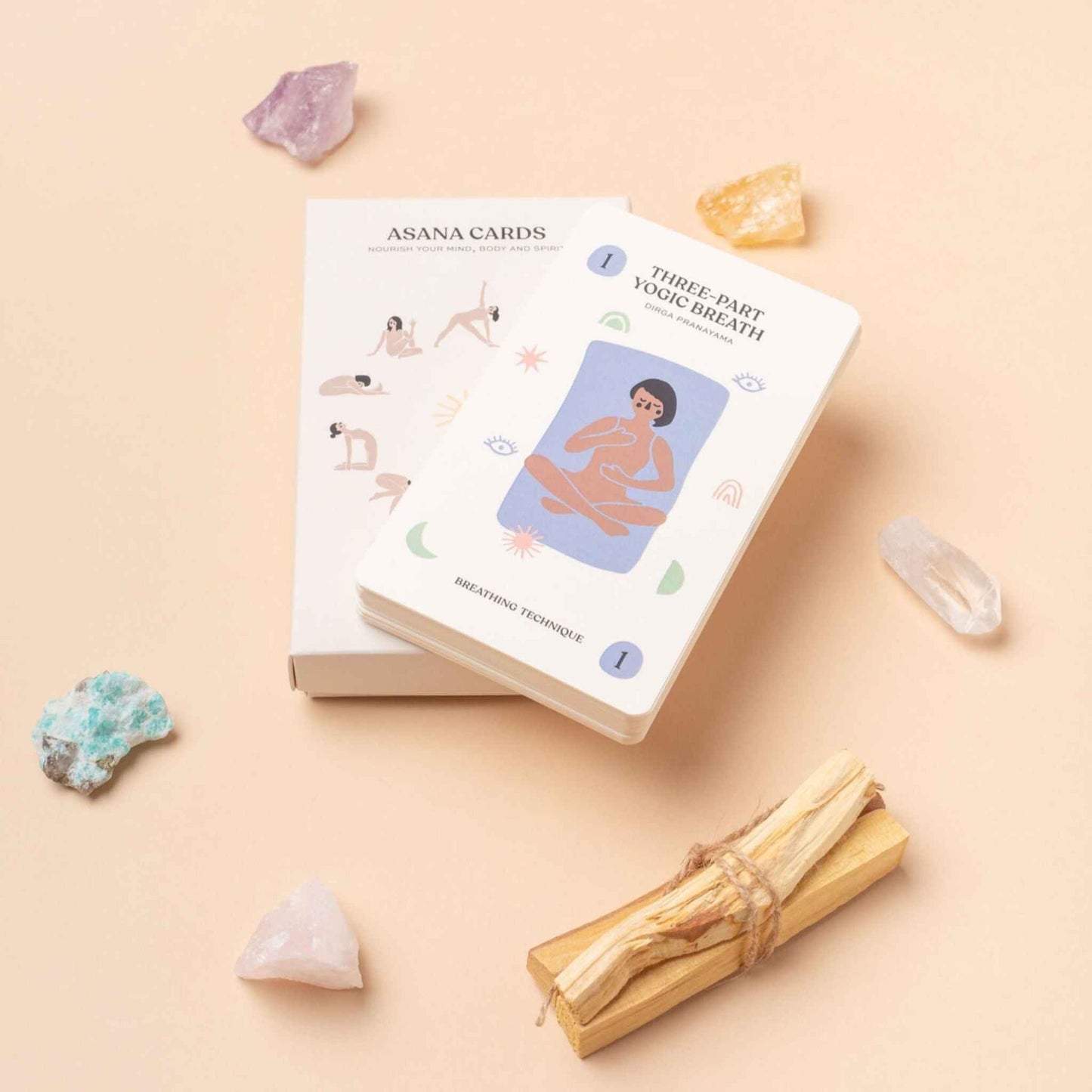 Example card of the Asana Yoga Practice Cards Sun Edition