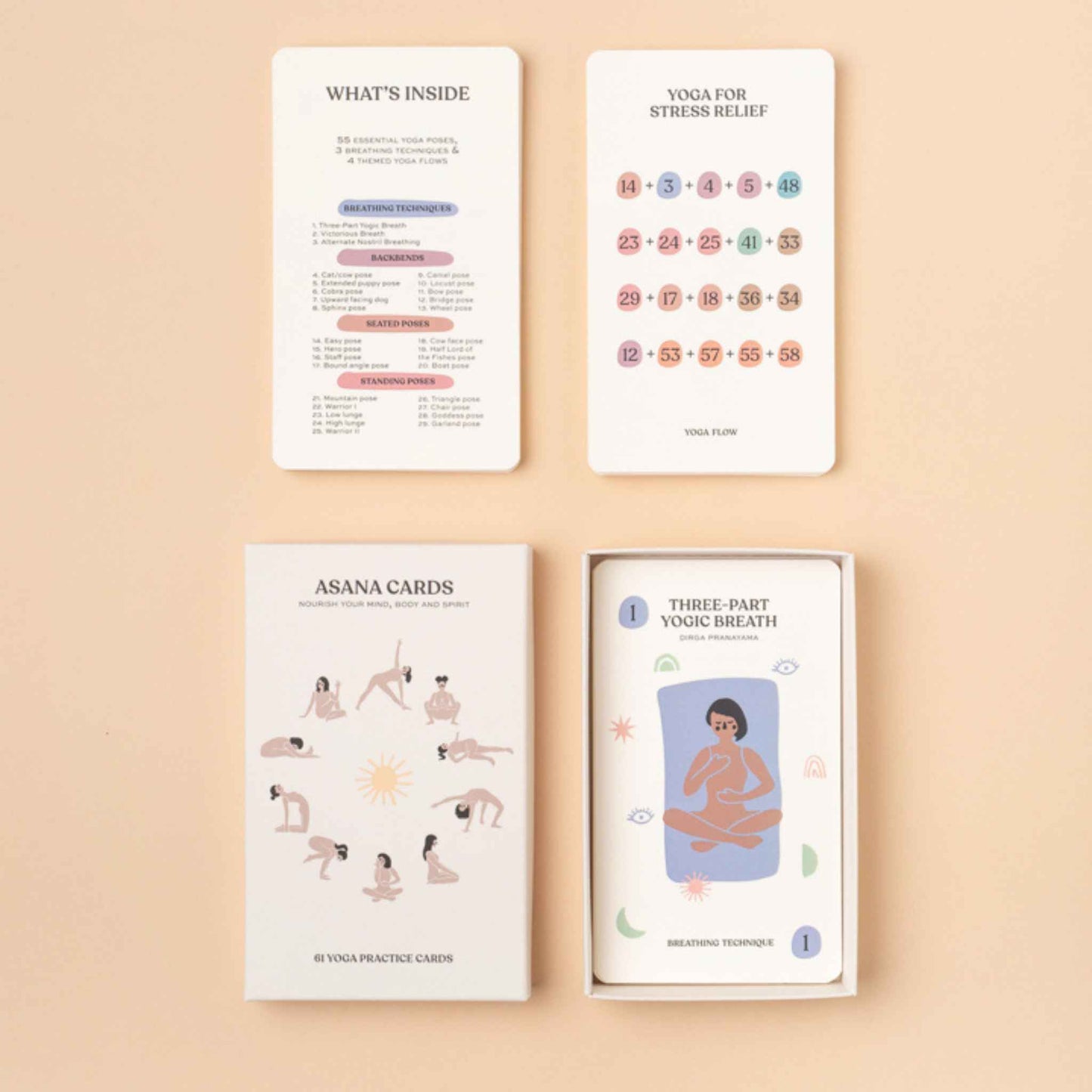 Asana Yoga Sun Edition Practice Cards in a beautiful box