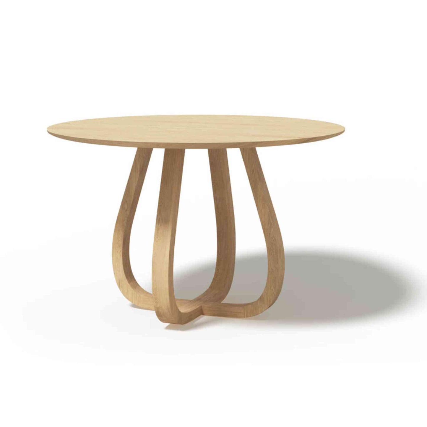 Chamossaire Round Dining Table in Solid Oak Wood