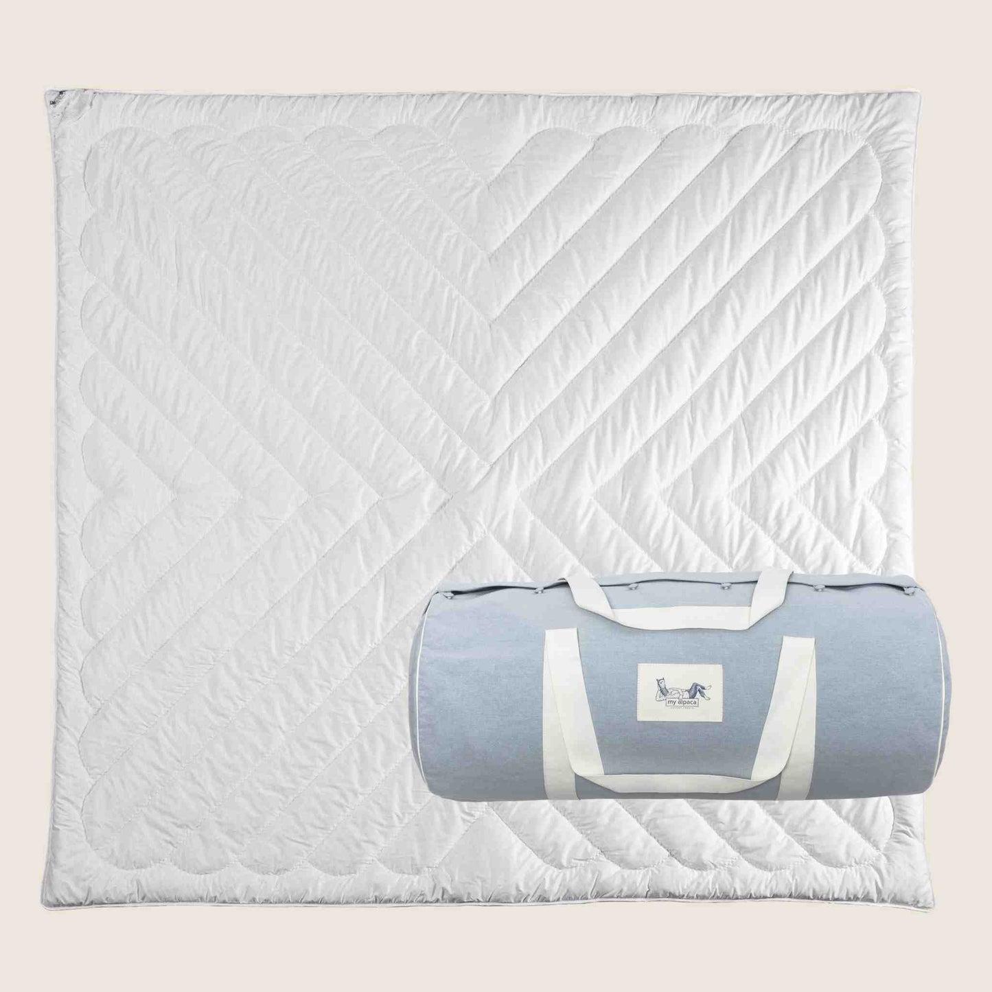 Double ÉTAUDORÉ summer alpaca duvet with a bag