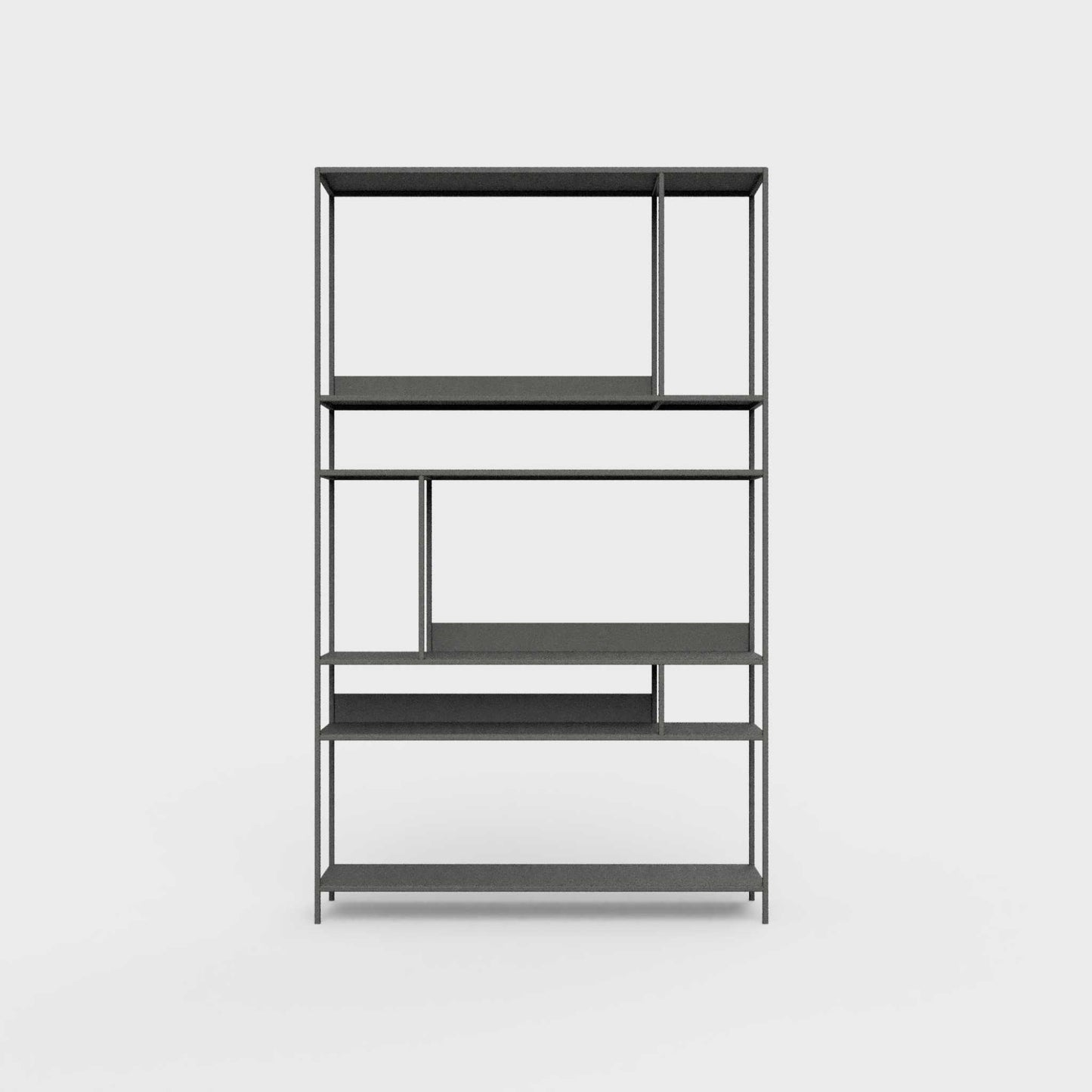 ÉTAUDORÉ Floks 01 powder coated steel bookcase in anthracite gray
