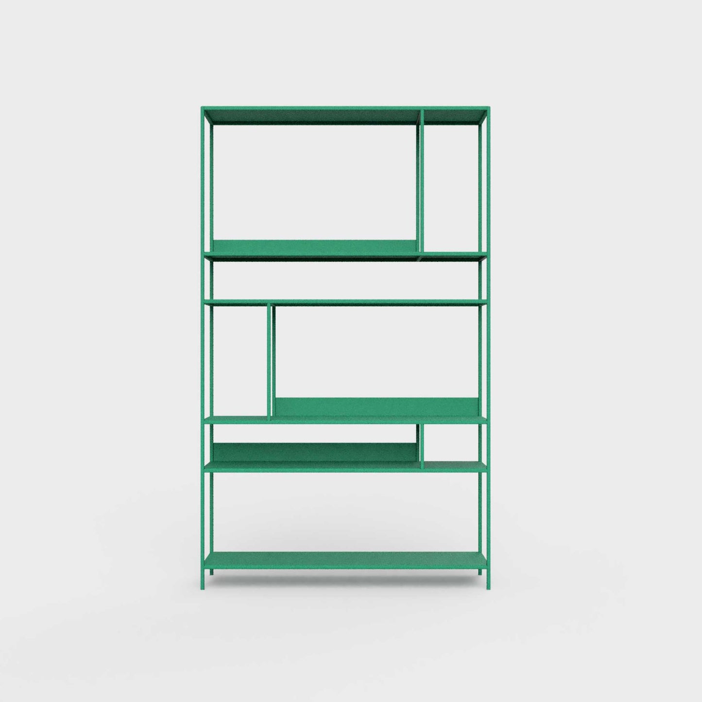 ÉTAUDORÉ Floks 01 powder coated steel bookcase in avocado green
