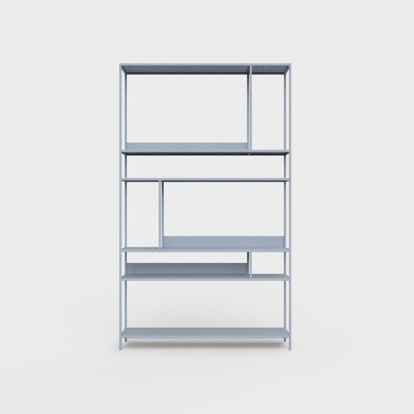 ÉTAUDORÉ Floks 01 powder coated steel bookcase in pigeon blue