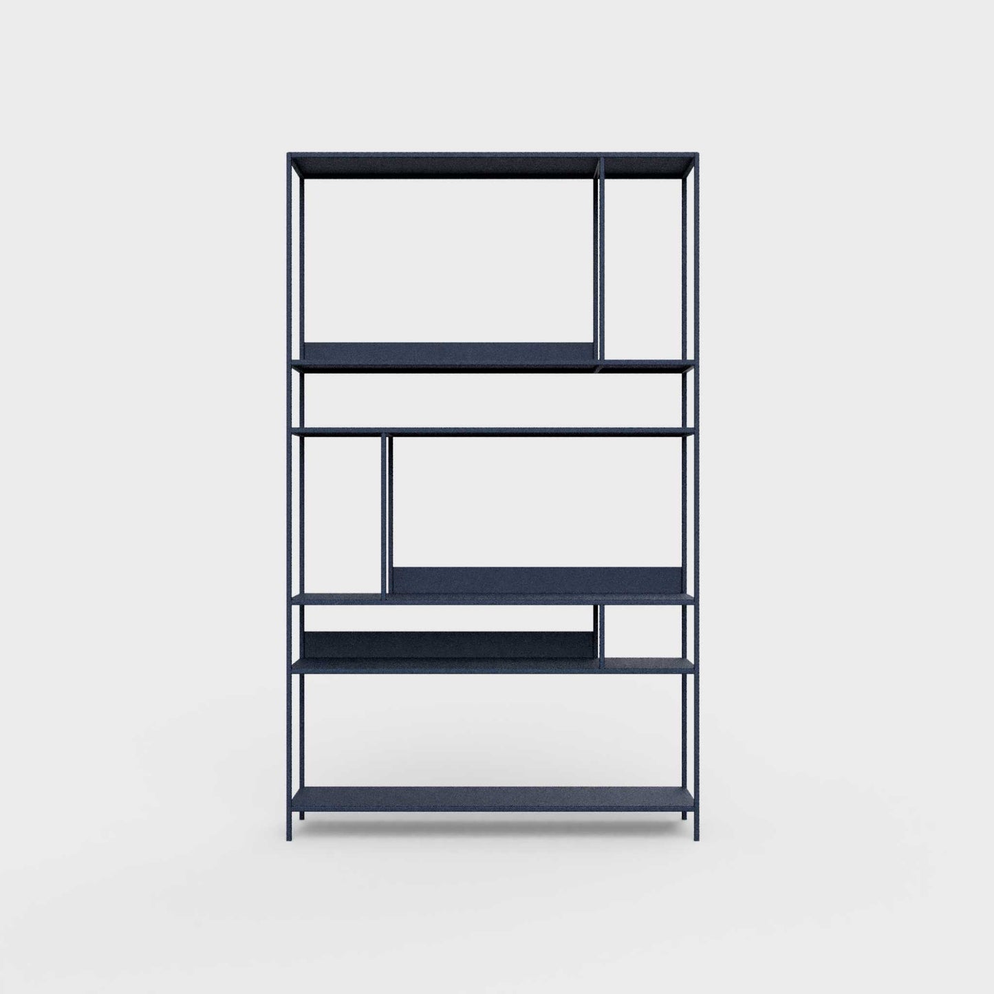 ÉTAUDORÉ Floks 01 powder coated steel bookcase in prussian blue