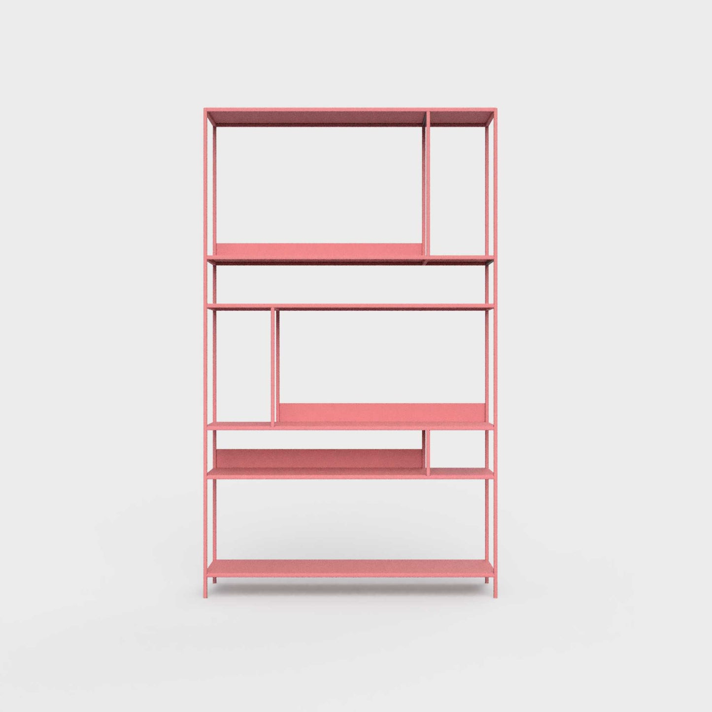ÉTAUDORÉ Floks 01 powder coated steel bookcase in rose pink