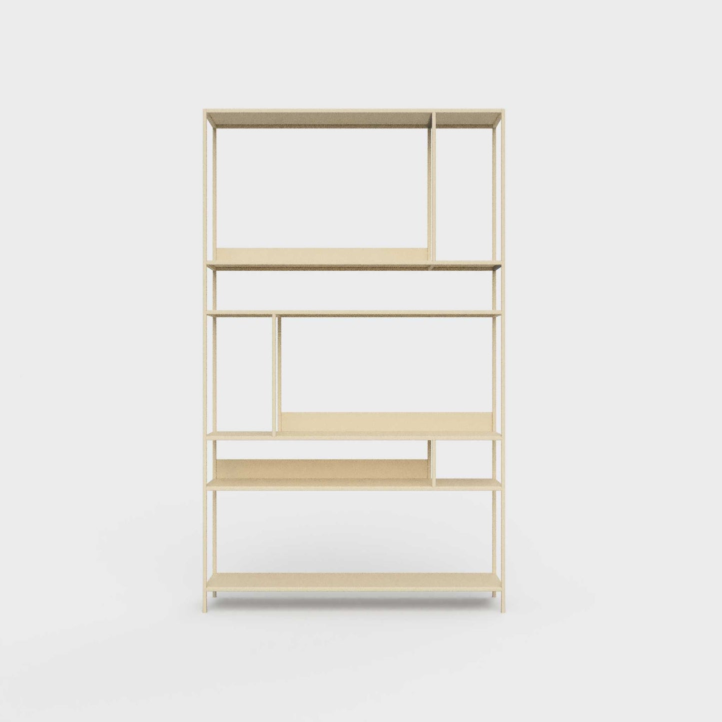 ÉTAUDORÉ Floks 01 powder coated steel bookcase in sand