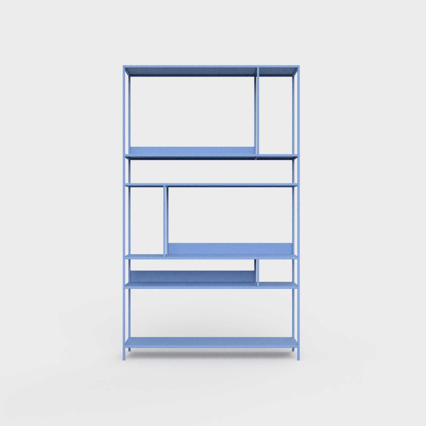 ÉTAUDORÉ Floks 01 powder coated steel bookcase in sky blue