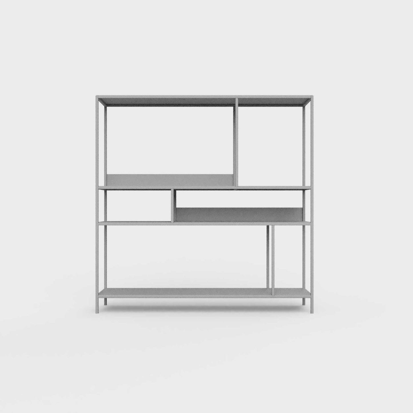 Ashen gray ÉTAUDORÉ DESIVA shelving unit made from highest quality powder coated steel