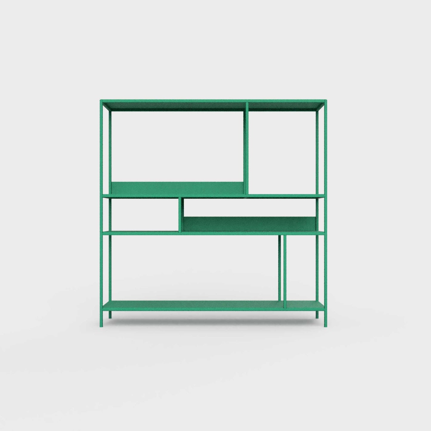Avocado green ÉTAUDORÉ DESIVA shelving unit made from highest quality powder coated steel