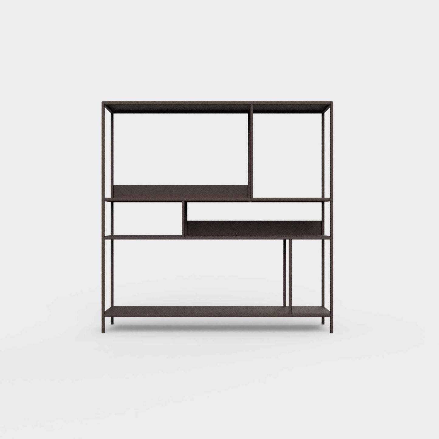 Coffee brown ÉTAUDORÉ DESIVA shelving unit made from highest quality powder coated steel