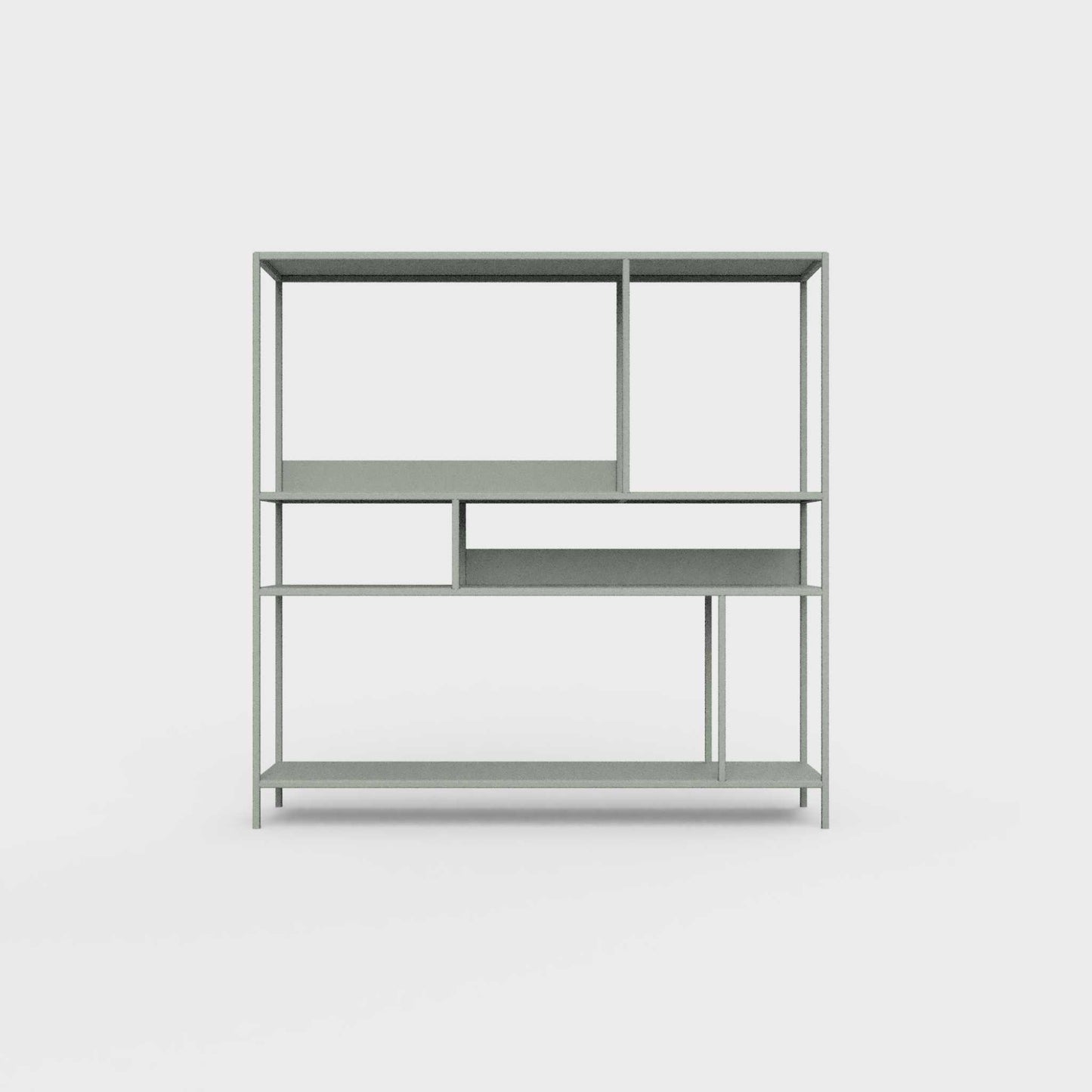 Dark matcha green ÉTAUDORÉ DESIVA shelving unit made from highest quality powder coated steel