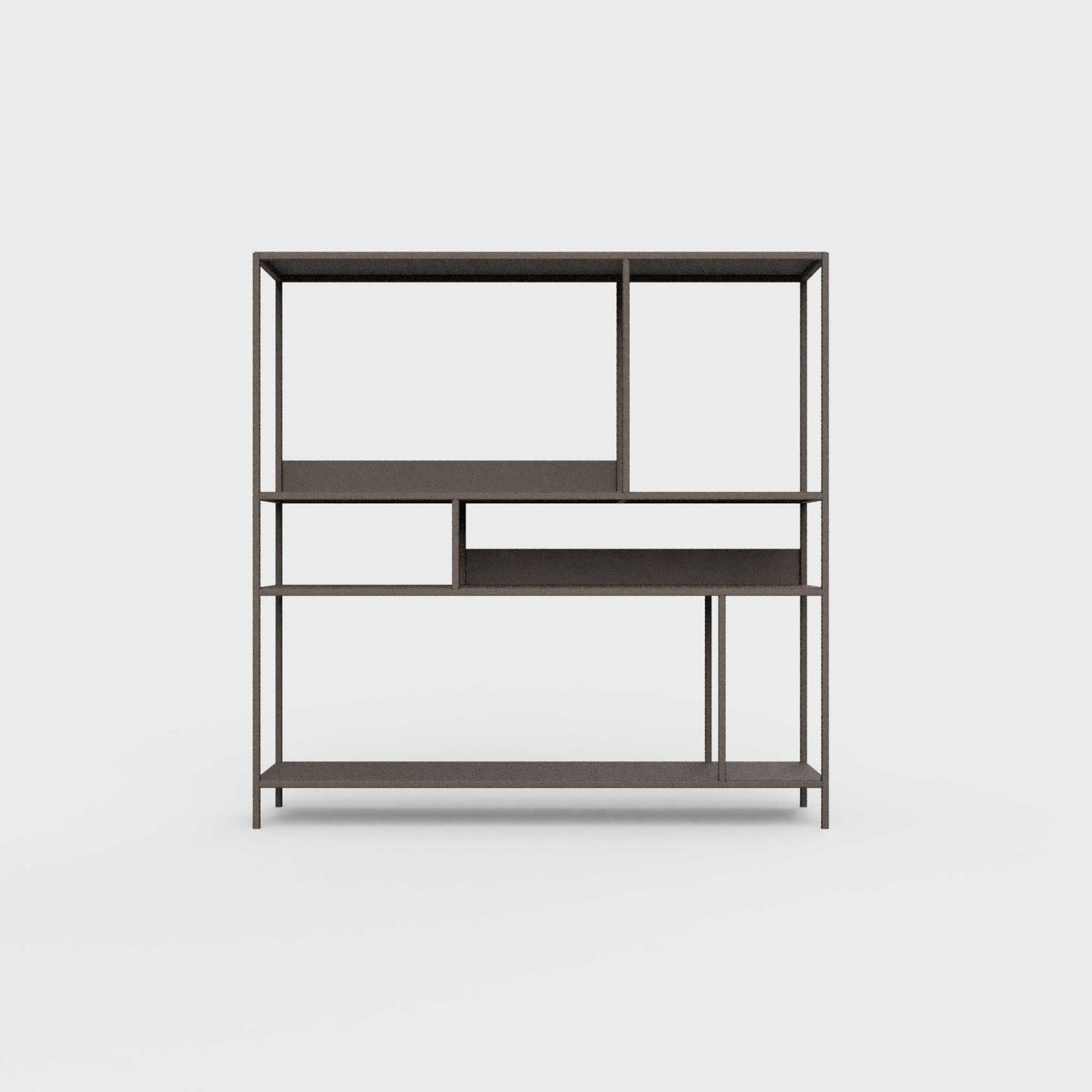 Earth brown ÉTAUDORÉ DESIVA shelving unit made from highest quality powder coated steel