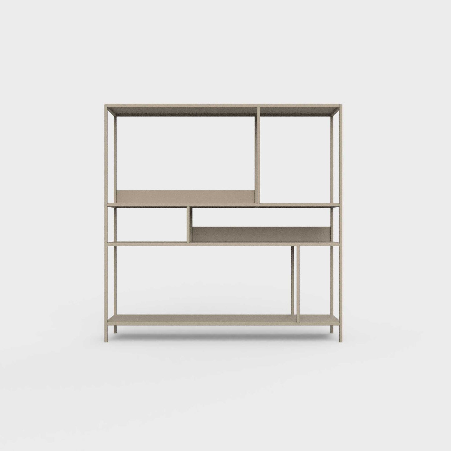 Khaki ÉTAUDORÉ DESIVA shelving unit made from highest quality powder coated steel