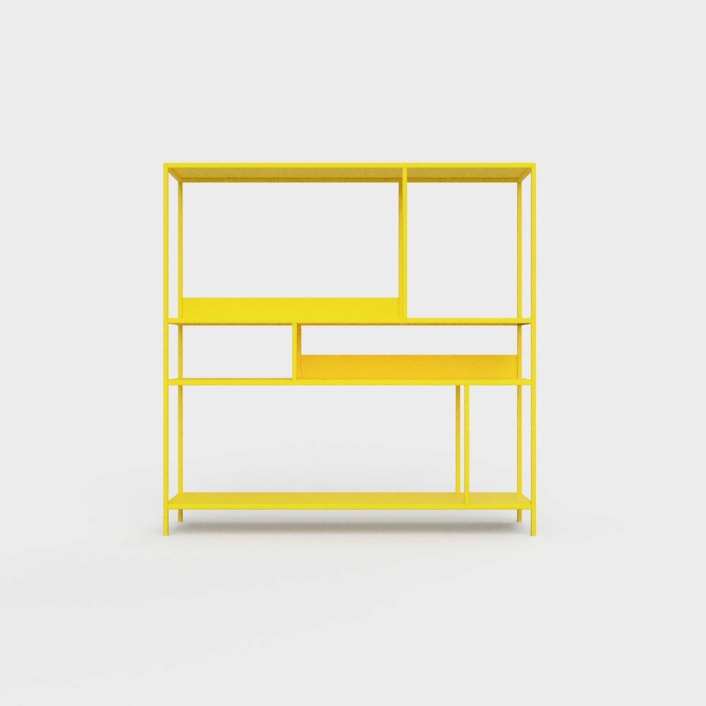 Lemon yellow ÉTAUDORÉ DESIVA shelving unit made from highest quality powder coated steel