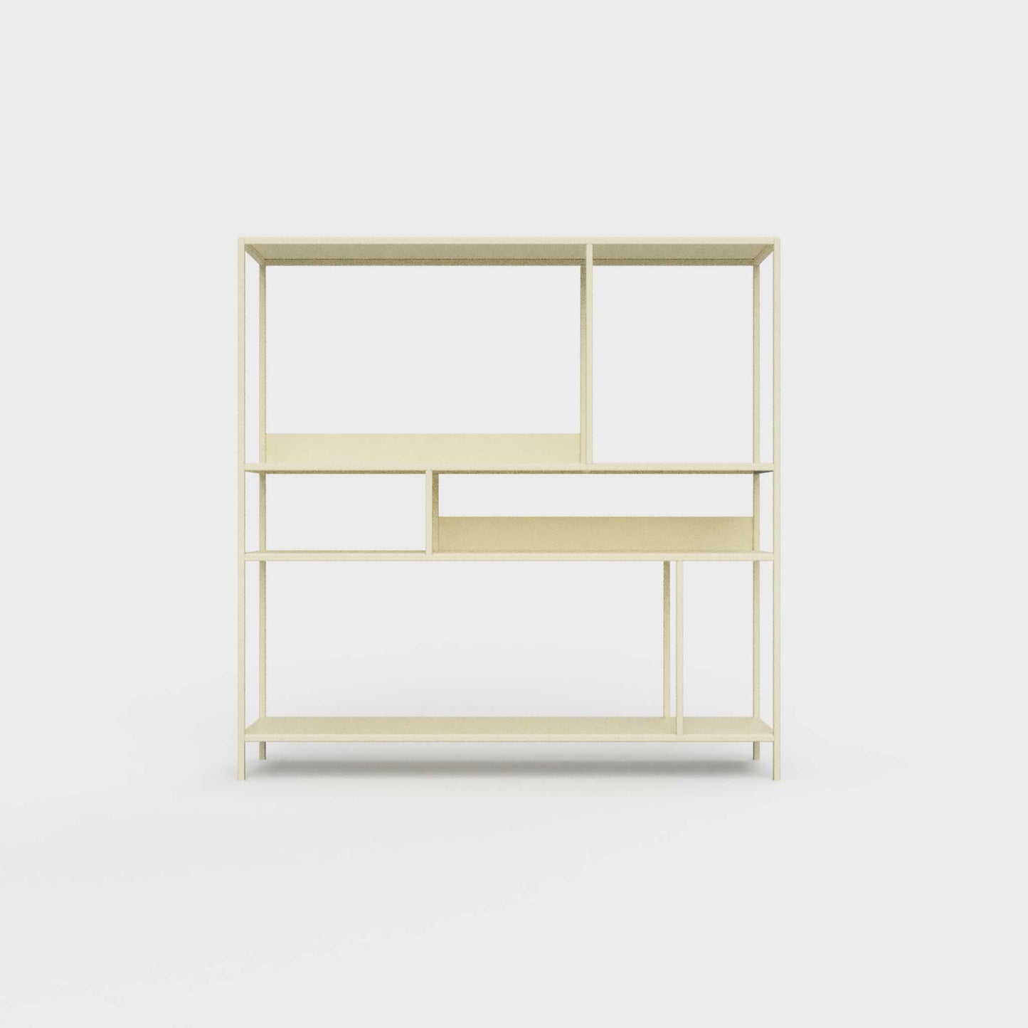 Light ecru ÉTAUDORÉ DESIVA shelving unit made from highest quality powder coated steel