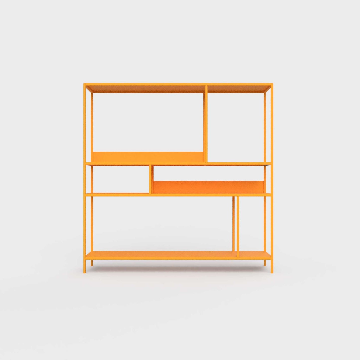 Orange ÉTAUDORÉ DESIVA shelving unit made from highest quality powder coated steel