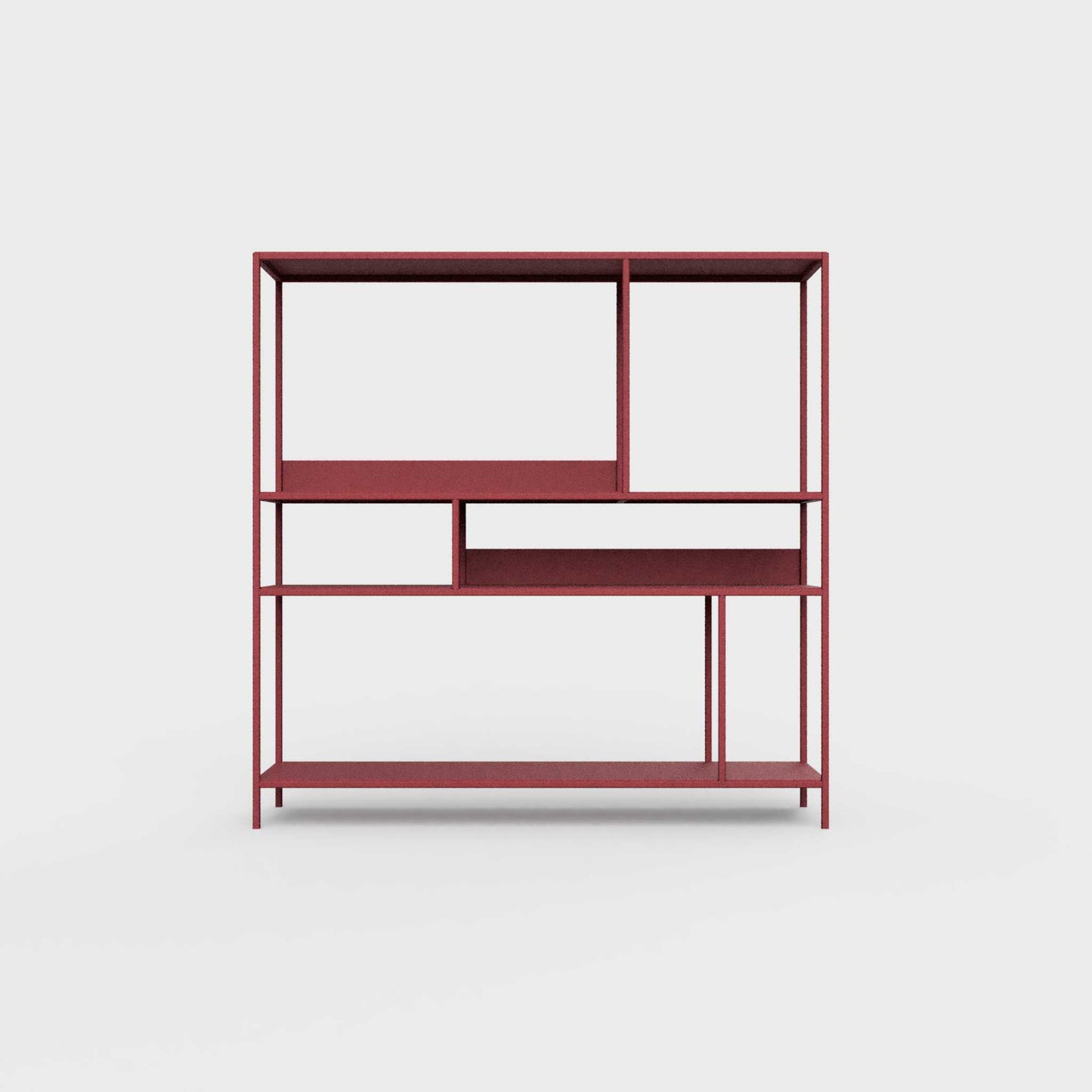Ruby red ÉTAUDORÉ DESIVA shelving unit made from highest quality powder coated steel