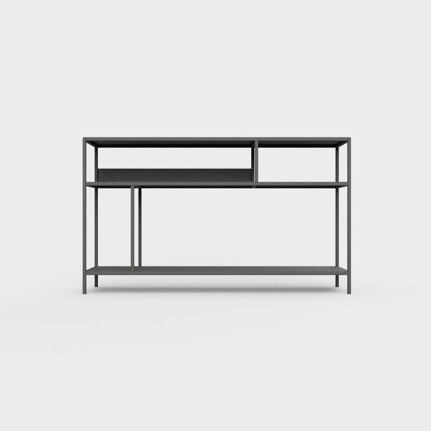 Anthracite color ÉTAUDORÉ DESIVA small shelving unit Floks 03, made to order from highest quality powder coated steel