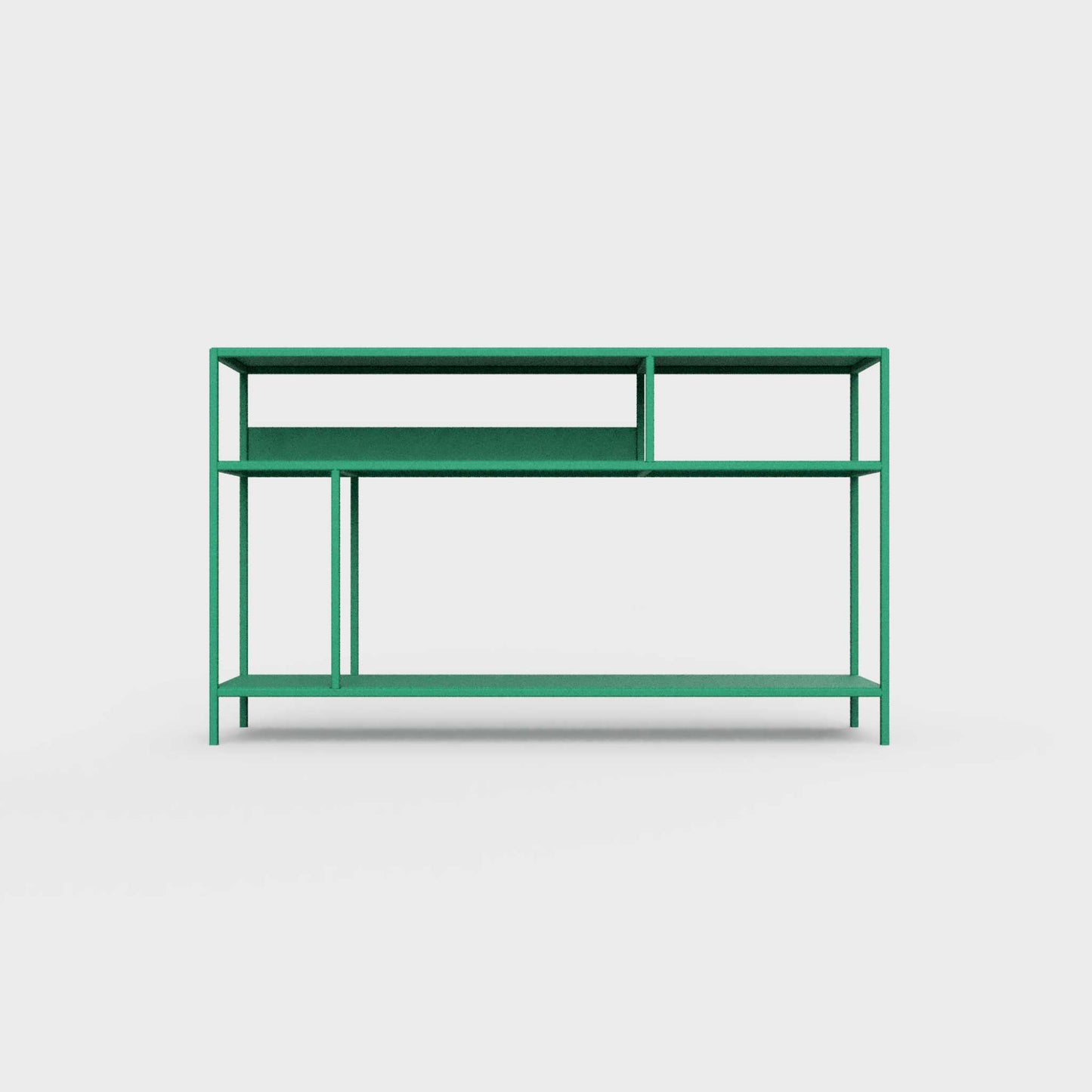 Avocado green color ÉTAUDORÉ DESIVA small shelving unit Floks 03, made to order from highest quality powder coated steel