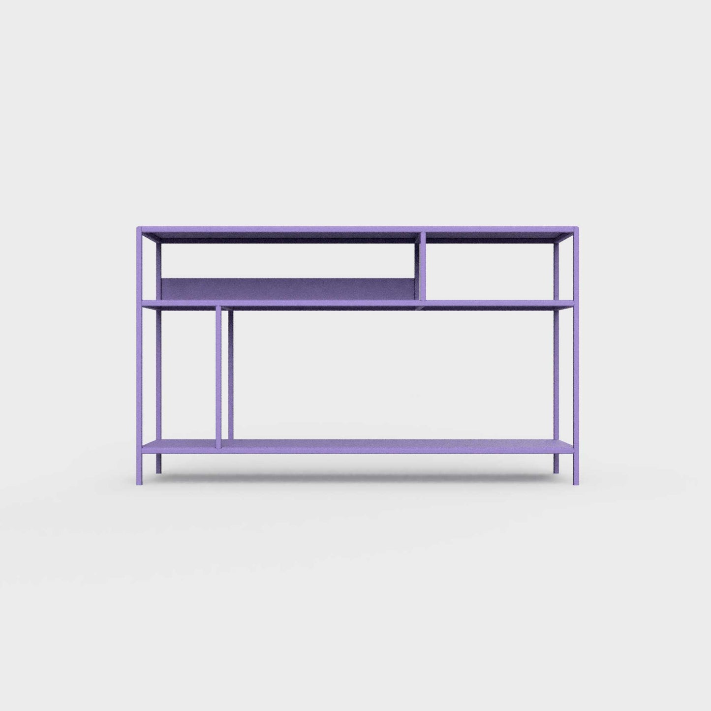 Iris violet color ÉTAUDORÉ DESIVA small shelving unit Floks 03, made to order from highest quality powder coated steel