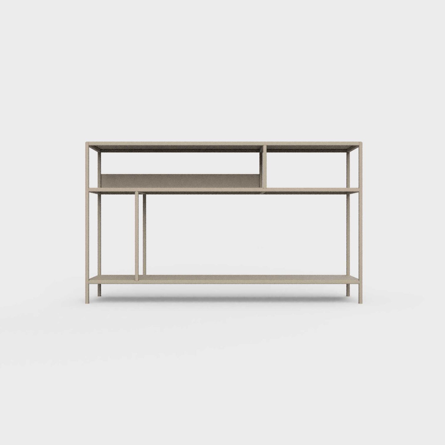 Khaki color ÉTAUDORÉ DESIVA small shelving unit Floks 03, made to order from highest quality powder coated steel