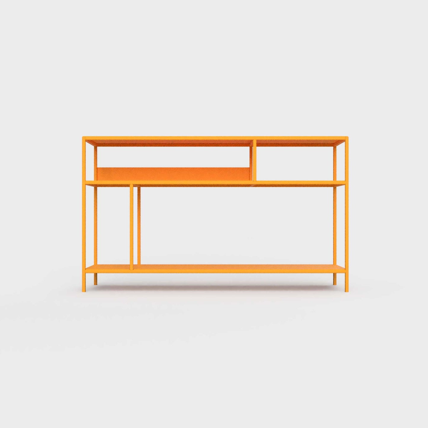 Orange color ÉTAUDORÉ DESIVA small shelving unit Floks 03, made to order from highest quality powder coated steel