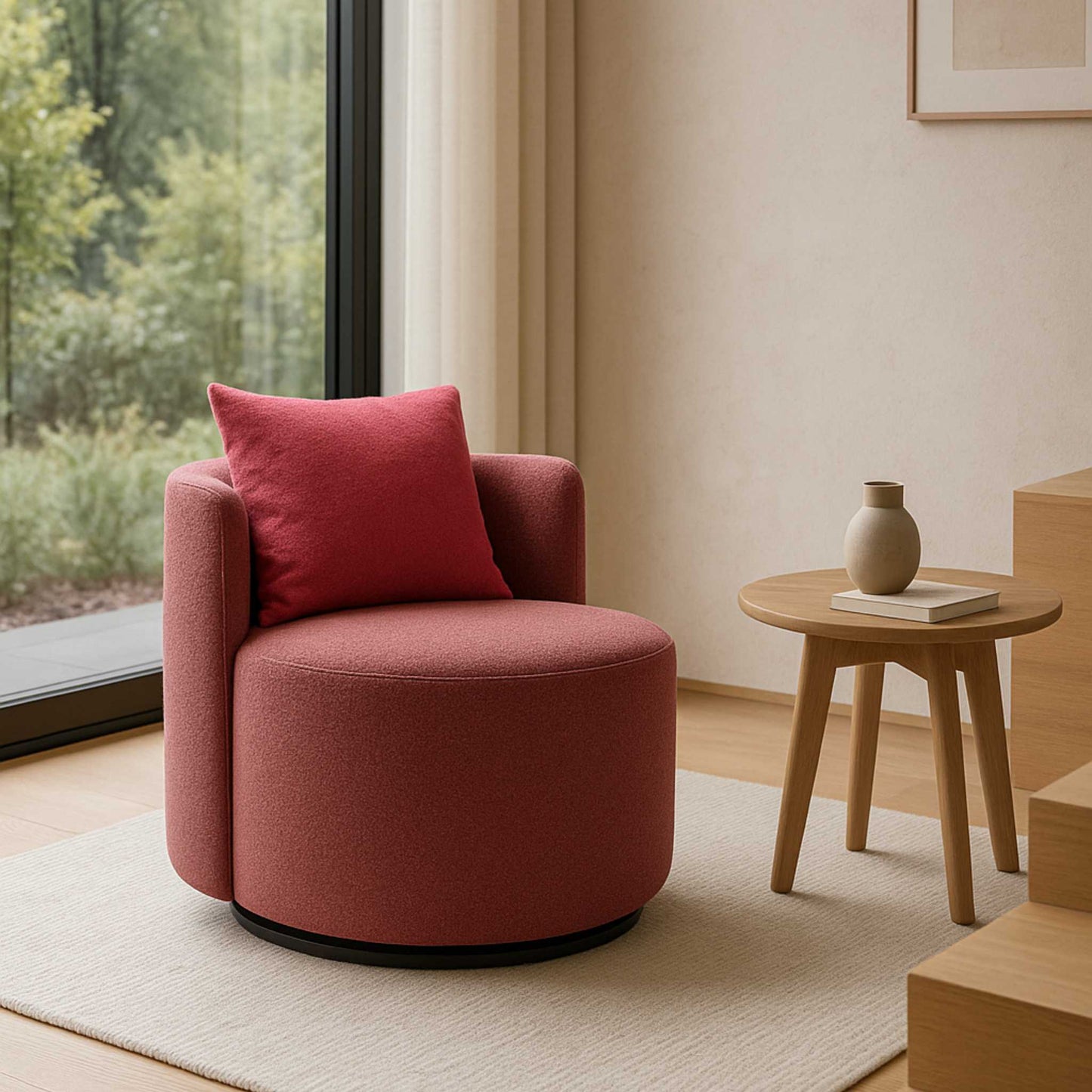 ÉTAUDORÉ Île Armchair with a swivel base – interior arrangement