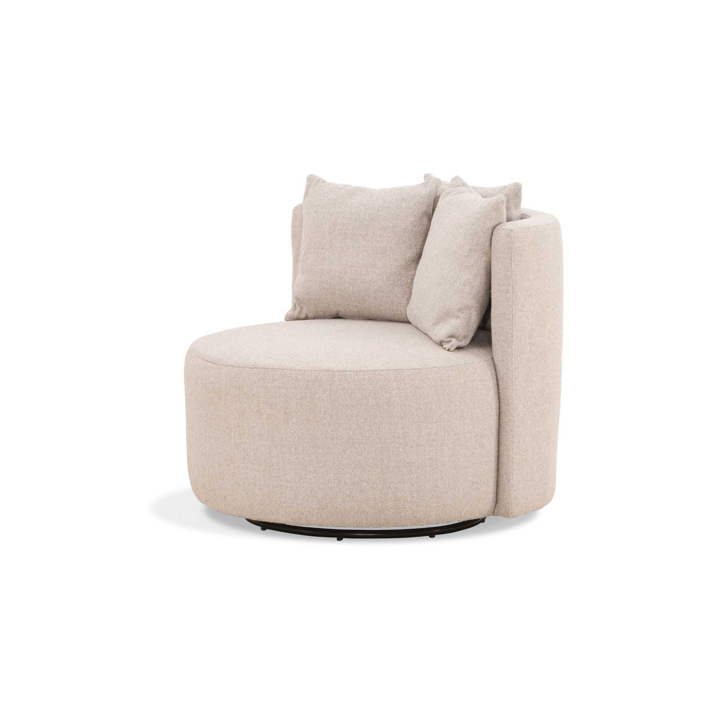 ÉTAUDORÉ Isola Armchair with swivel base – angle view