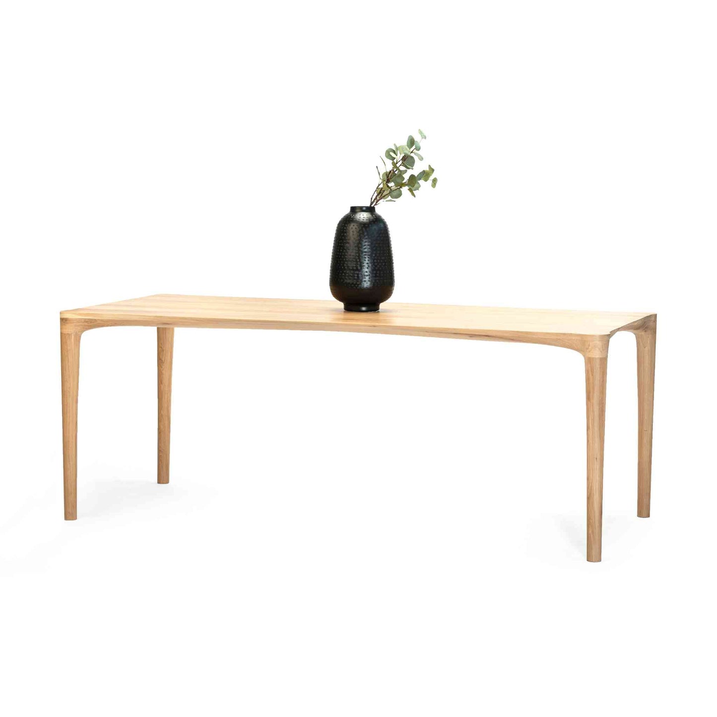 ÉTAUDORÉ L'Argentine extendable Solid Oak Wood rectangular table with beautifully rounded corners