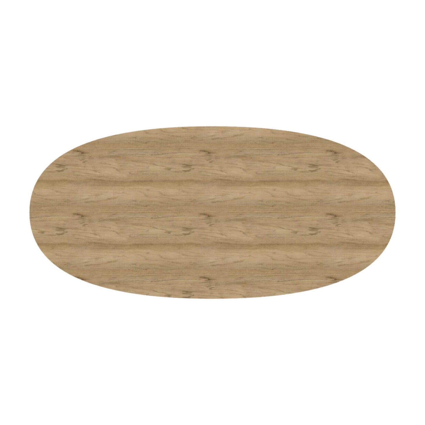 Tabletop shape of the ÉTAUDORÉ Noemi Rounded Oval Table made from solid oak wood in raw finish, designed in collaboration with Noemi Gwalter Rubino