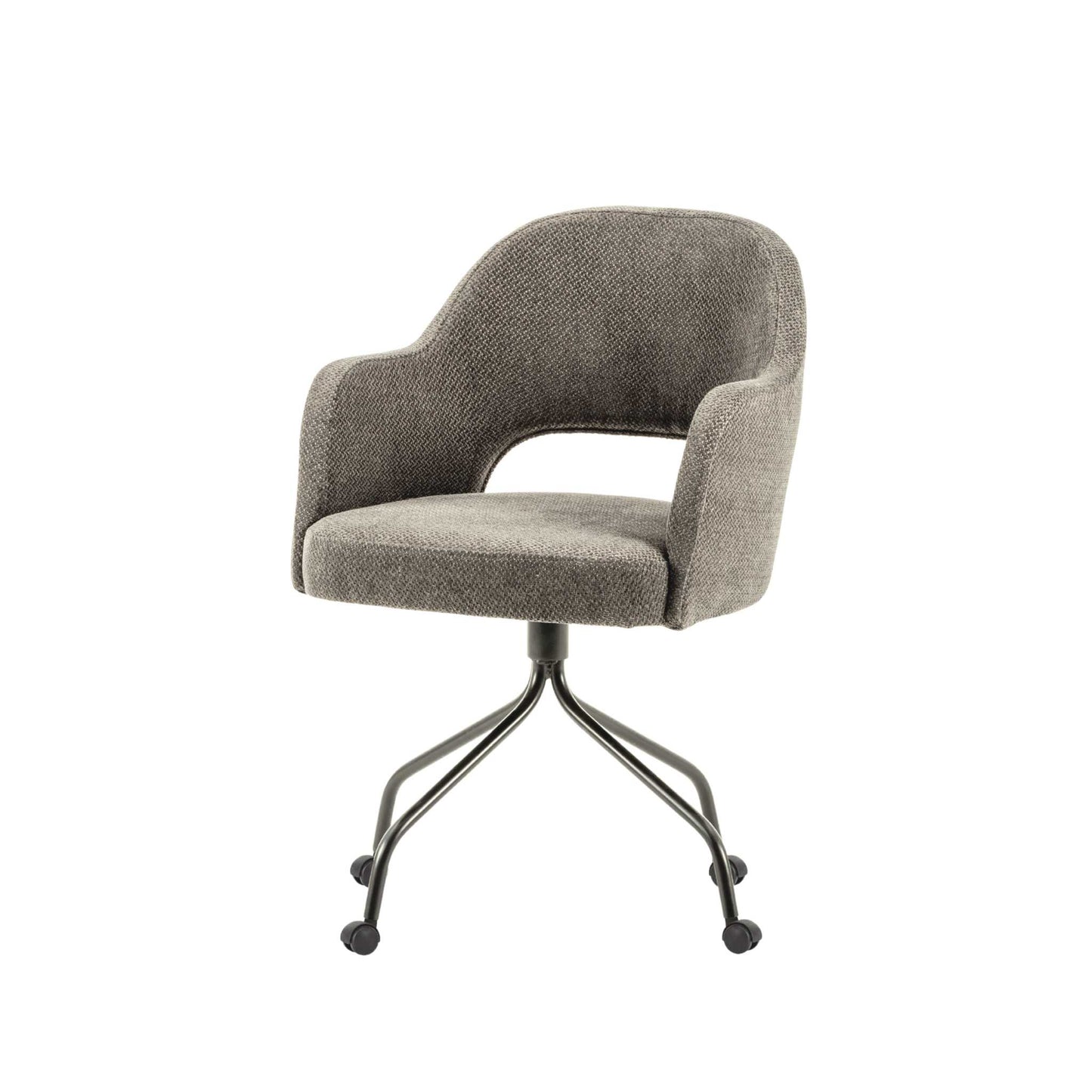 ÉTAUDORÉ Office chair on wheels in any fabric of your choosing