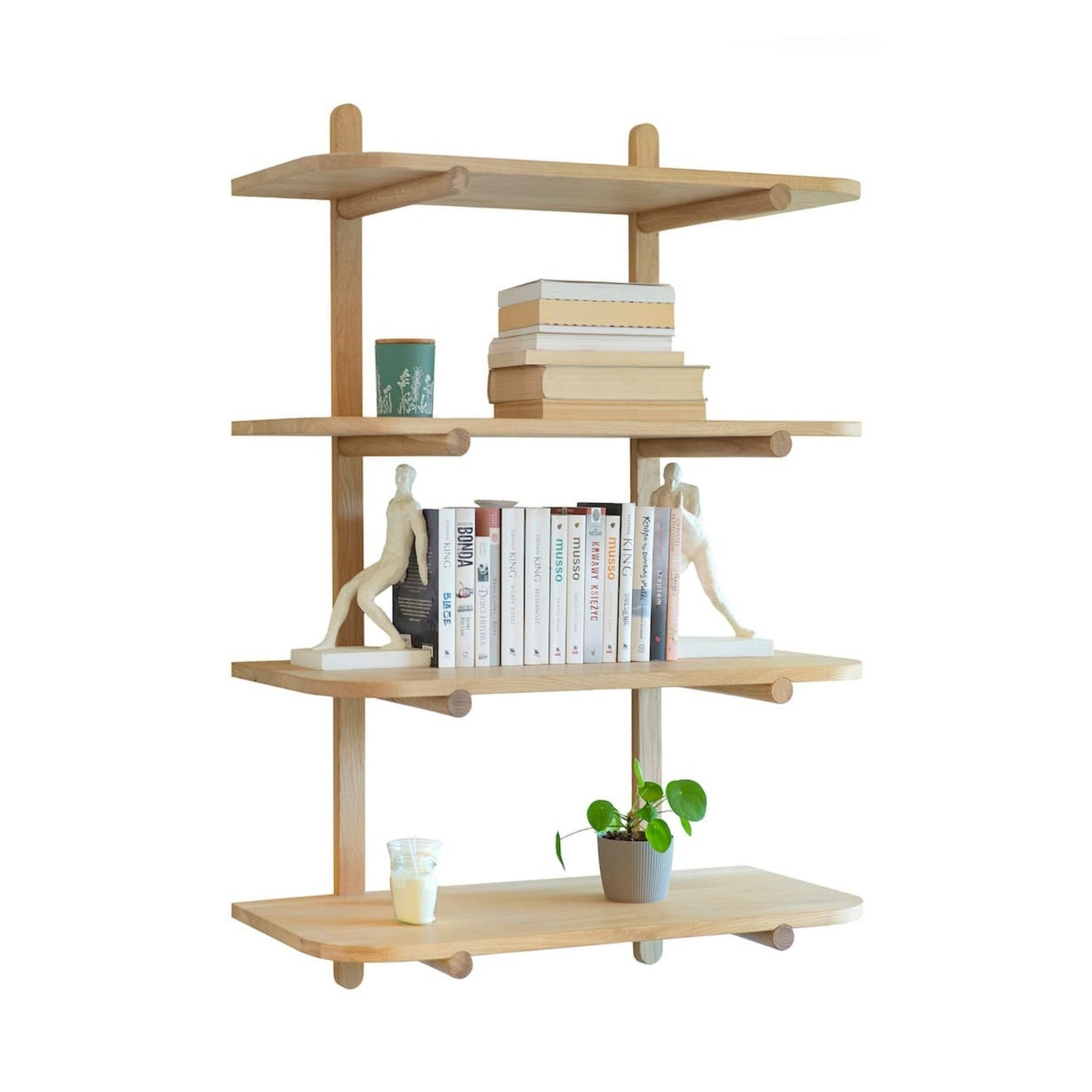 ETAUDORE Piz Palu solid oak wood bookshelf