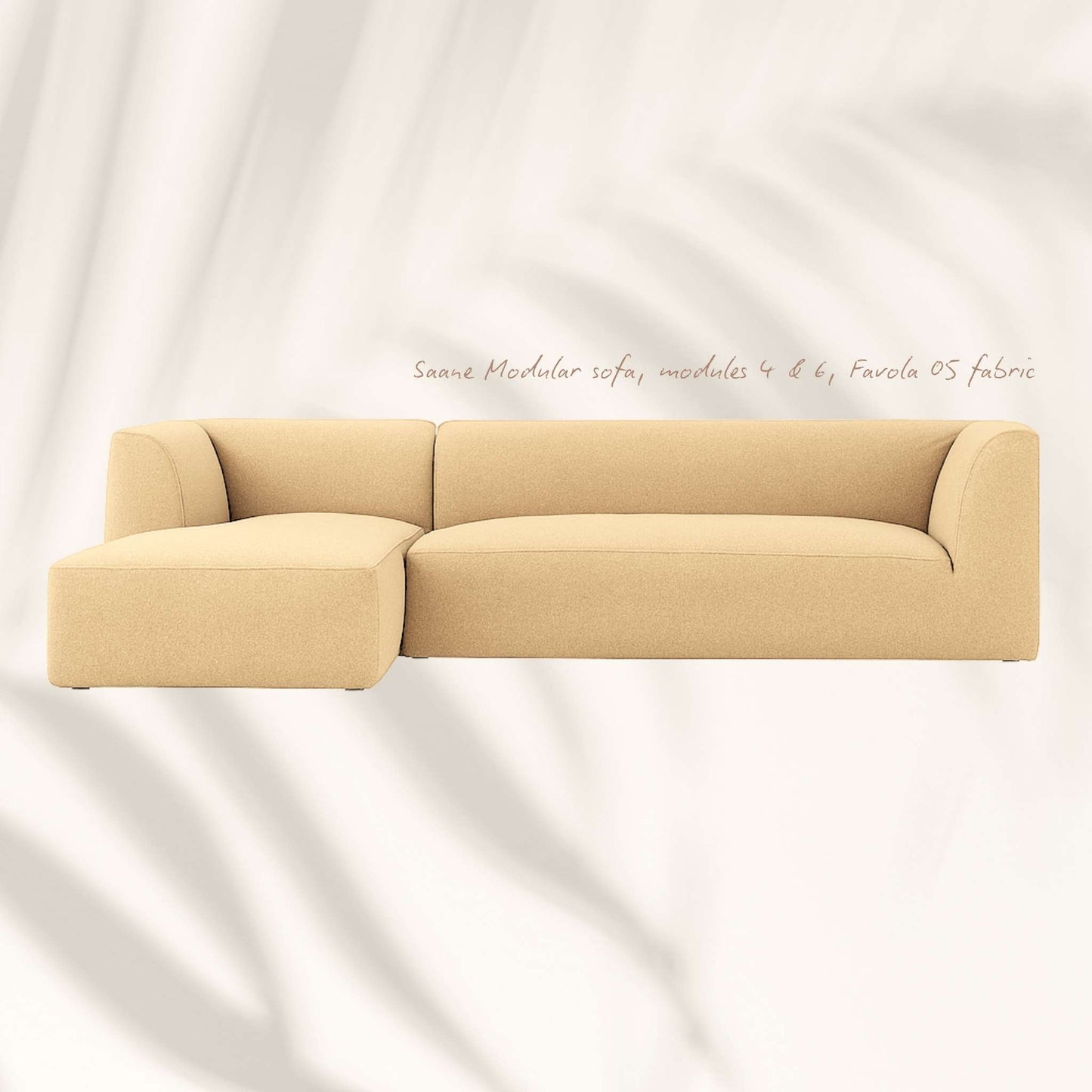 ÉTAUDORÉ Saane sofa - modules 4 & 6 - Favola 05 fabric