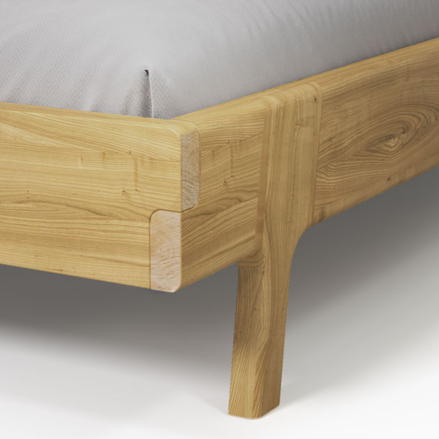 Bernina Bett aus Eichenholz