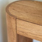 Aare console in solid oak with soft organic shape