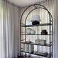 Arched Arkada 03 bookcase at the ÉTAUDORÉ live-in showroom in Thalwil