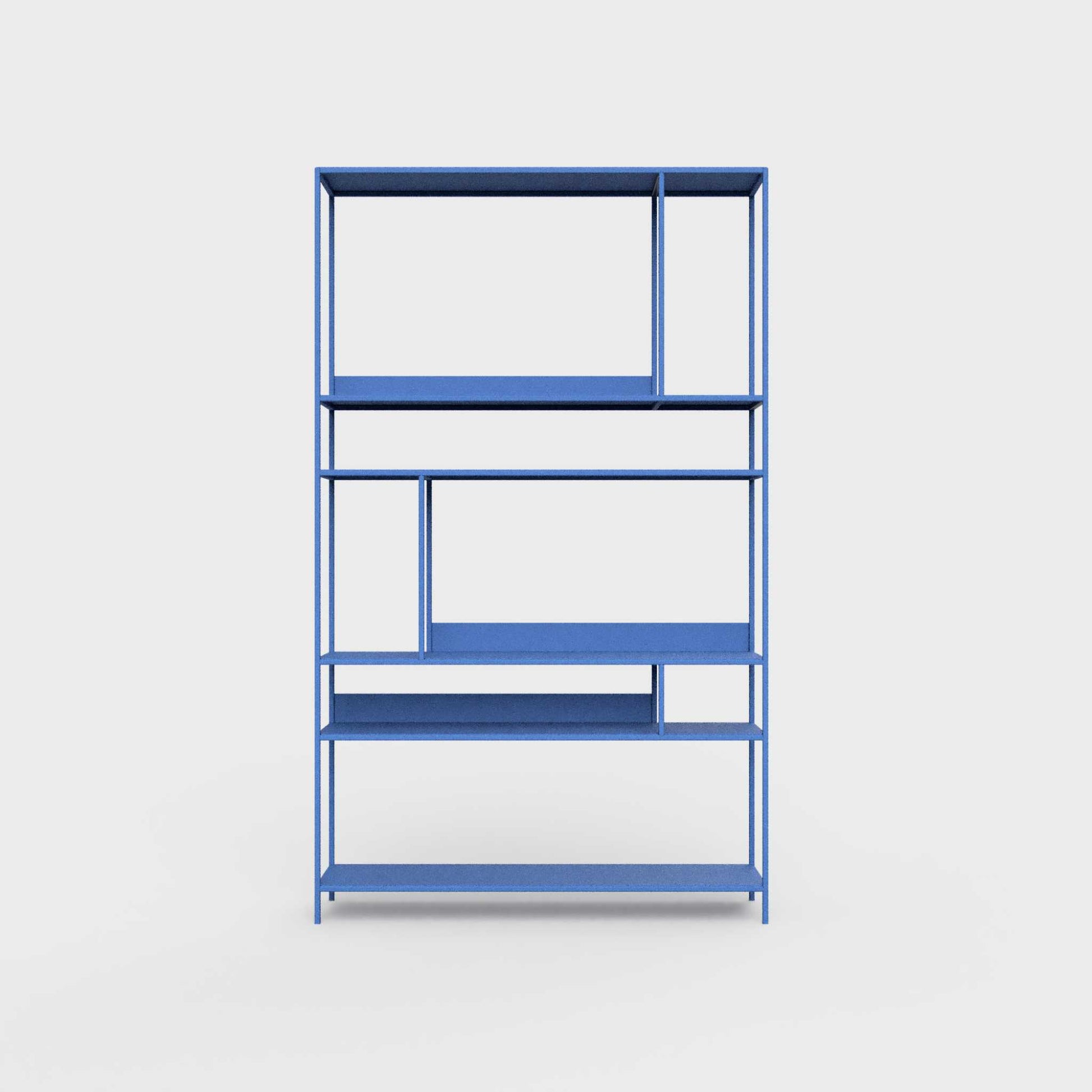 ÉTAUDORÉ Floks 01 powder coated steel bookcase in azure blue