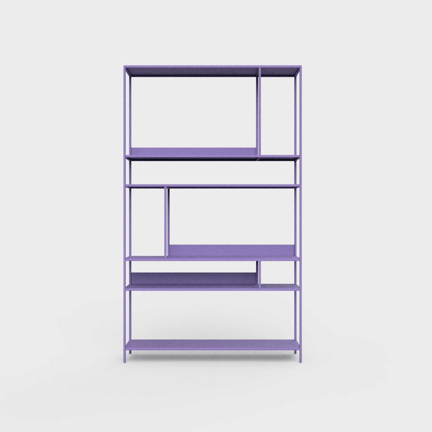 ÉTAUDORÉ Floks 01 powder coated steel bookcase in iris violet