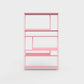 ÉTAUDORÉ Floks 01 powder coated steel bookcase in lily pink