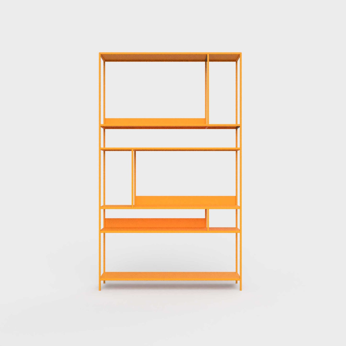 ÉTAUDORÉ Floks 01 powder coated steel bookcase in orange
