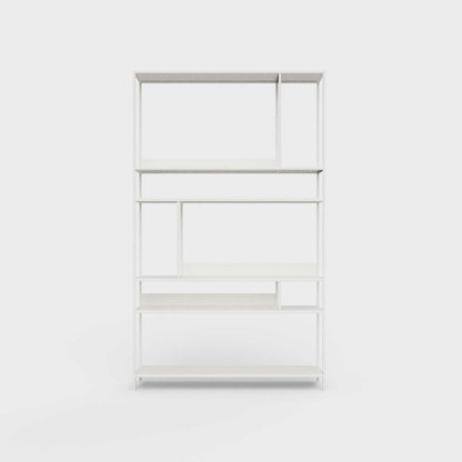 ÉTAUDORÉ Floks 01 powder coated steel bookcase in white