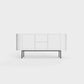 ÉTAUDORÉ Desiva Lumia 01 steel rounded sideboard in white powder coated steel