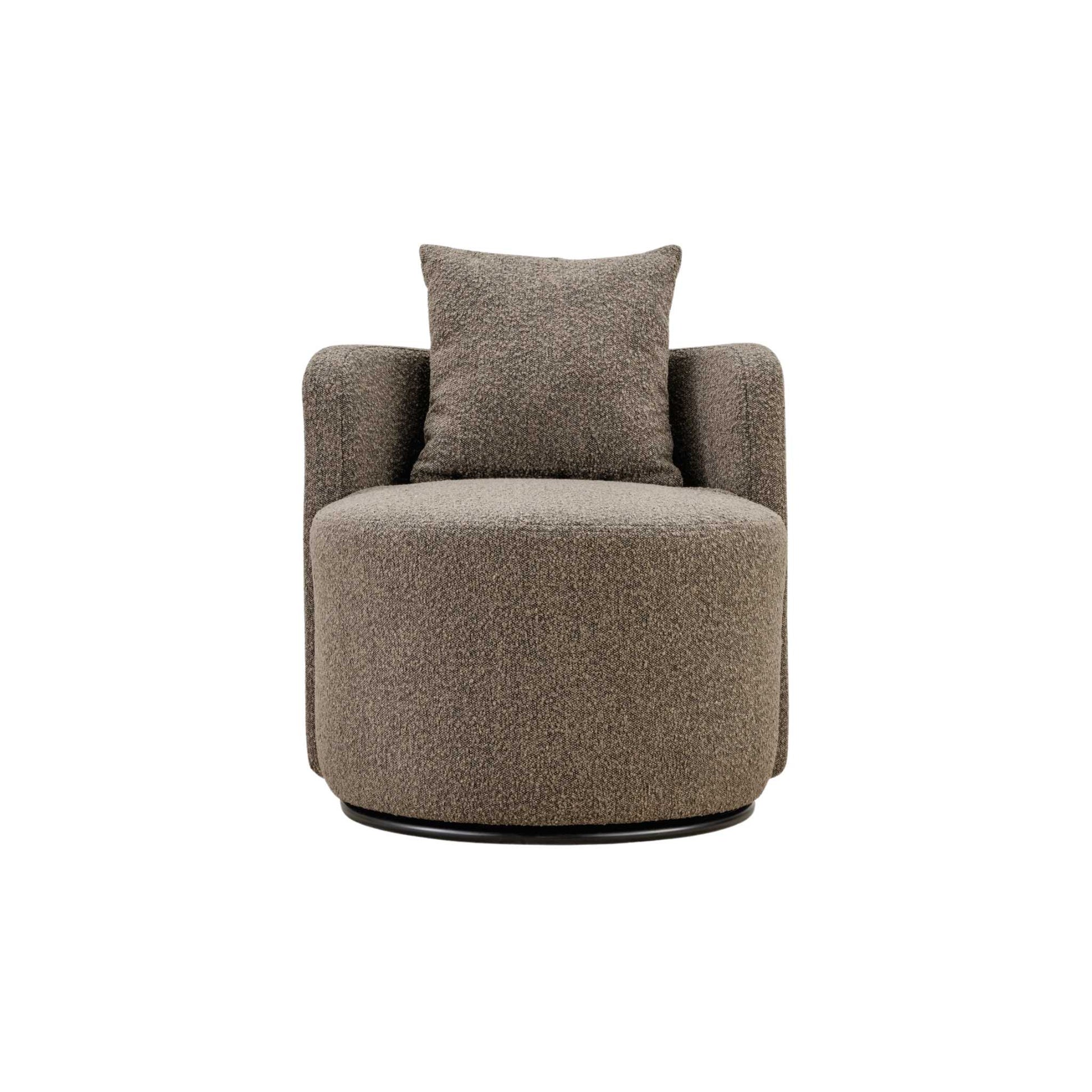ÉTAUDORÉ Île Armchair with a swivel base – front view