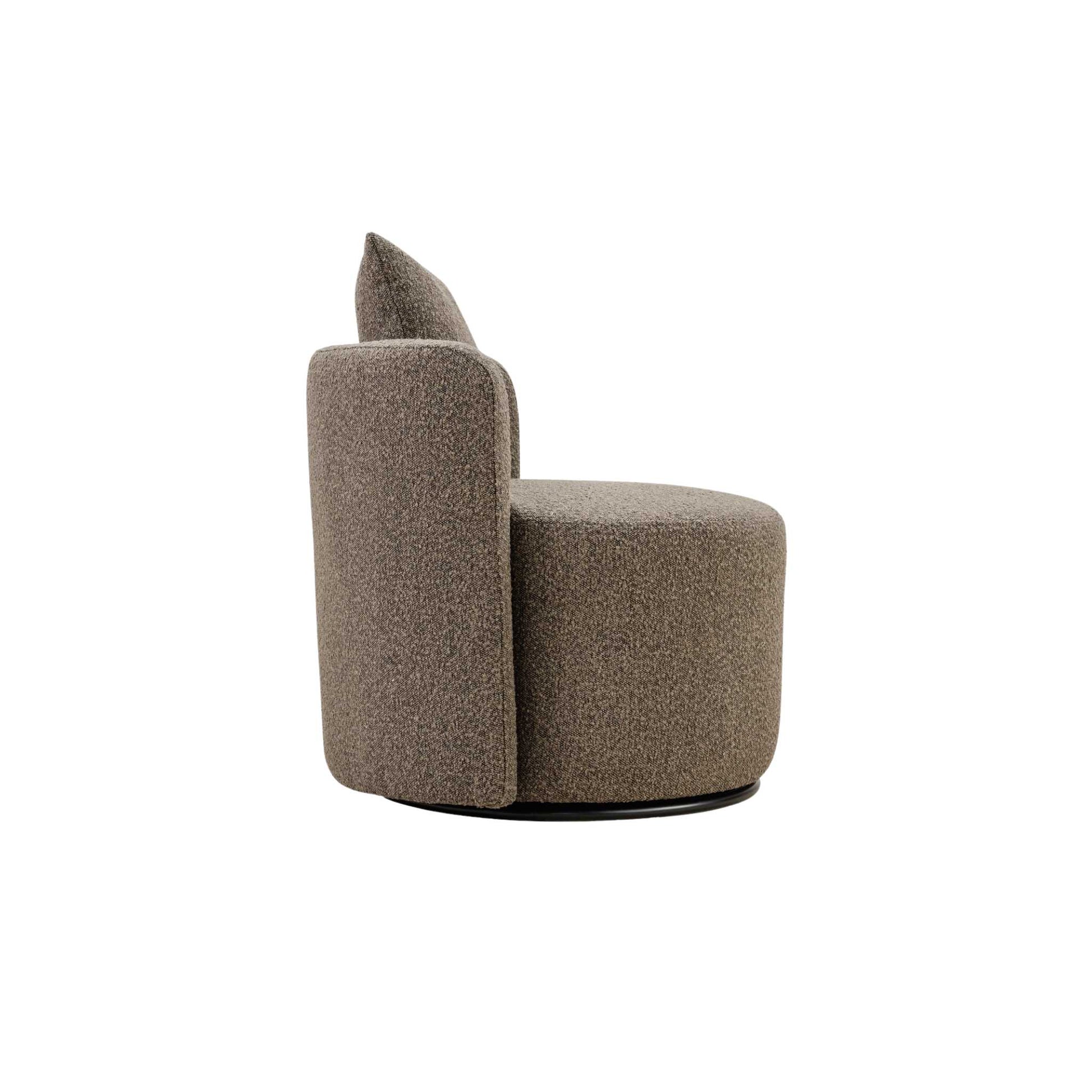 ÉTAUDORÉ Île Armchair with a swivel base – side view