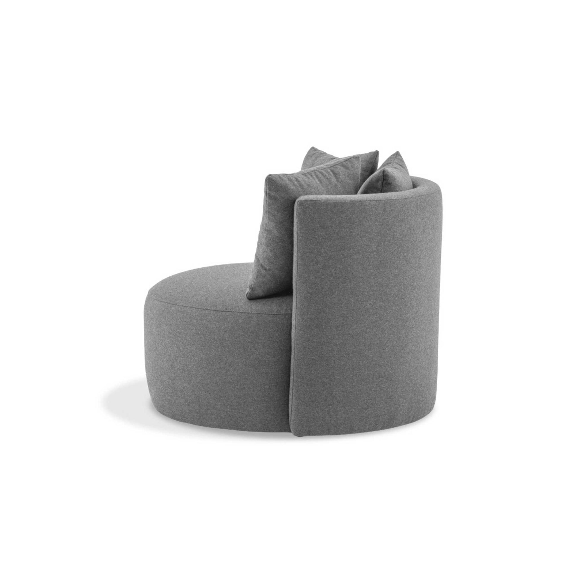 ÉTAUDORÉ Isola Armchair with swivel base – side view