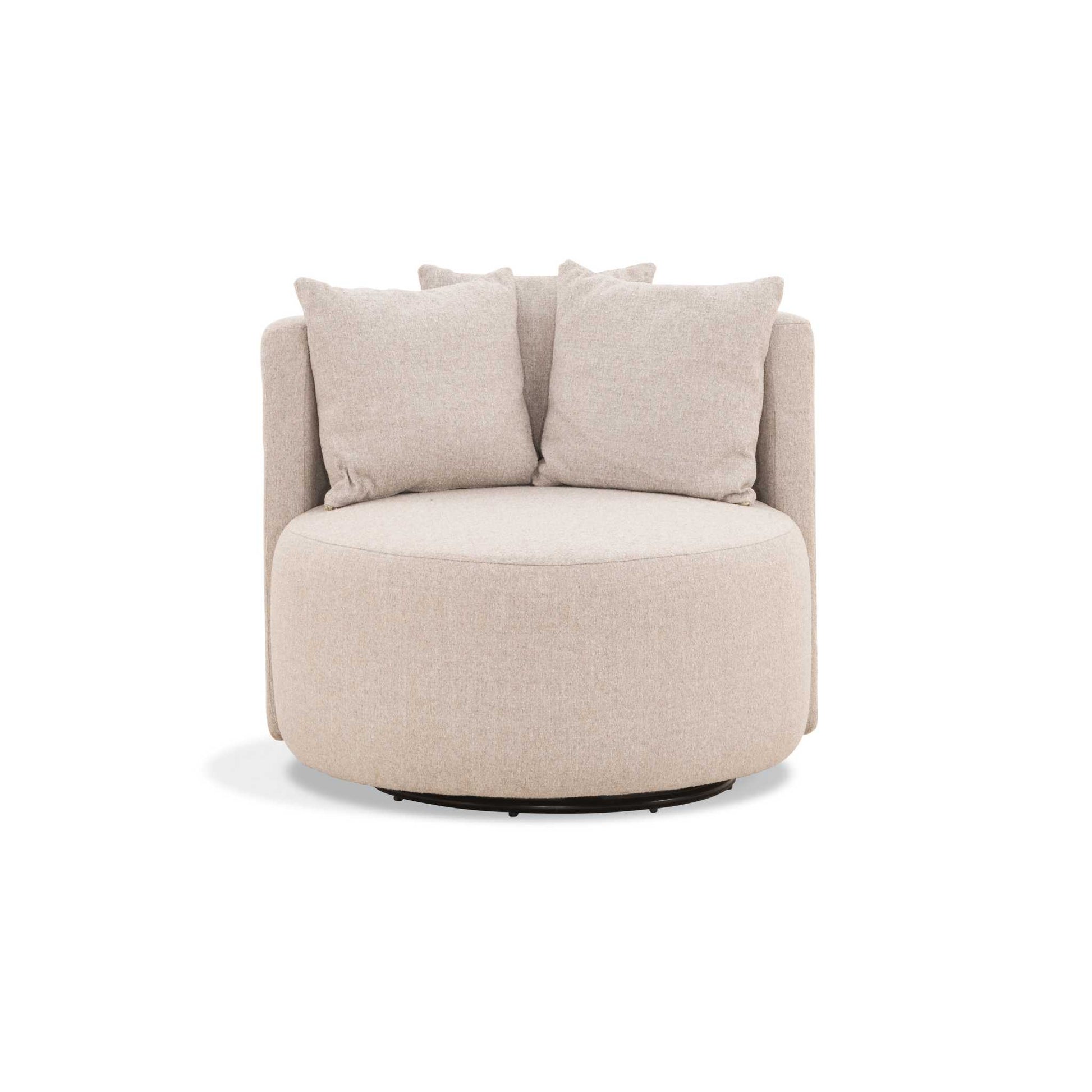 ÉTAUDORÉ Isola Armchair with swivel base – front view