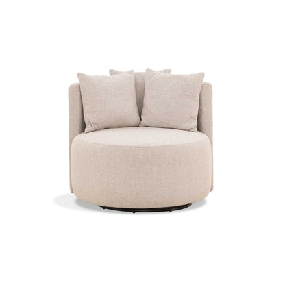 ÉTAUDORÉ Isola Armchair with swivel base – front view