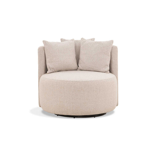 ÉTAUDORÉ Isola Armchair with swivel base – front view