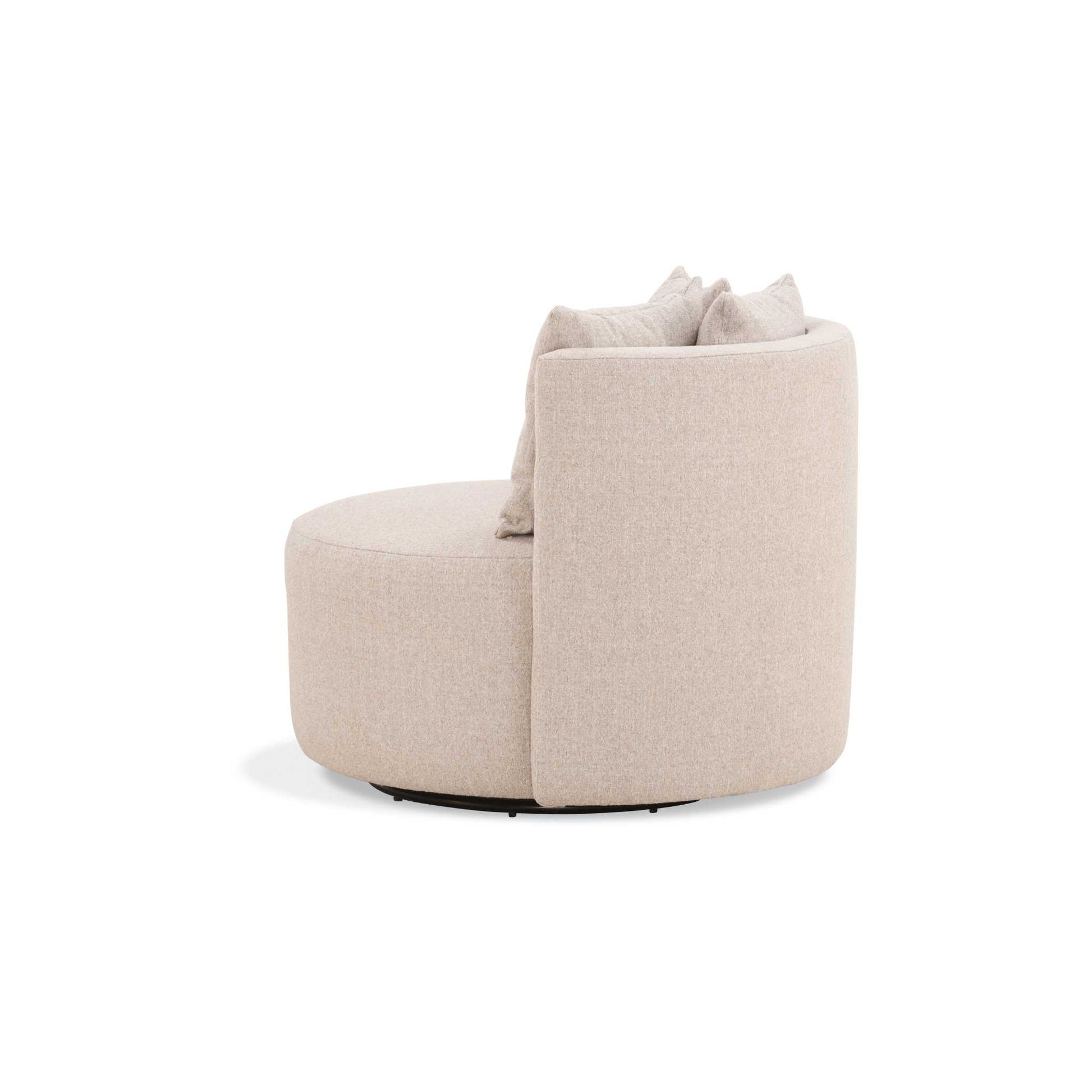 ÉTAUDORÉ Isola Armchair with swivel base – side view