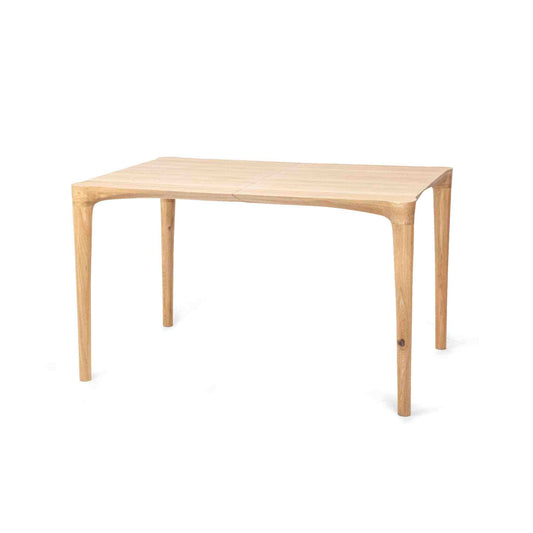 Extendable version of the ÉTAUDORÉ L'Argentine Solid Oak Wood rectangular table with beautifully rounded corners